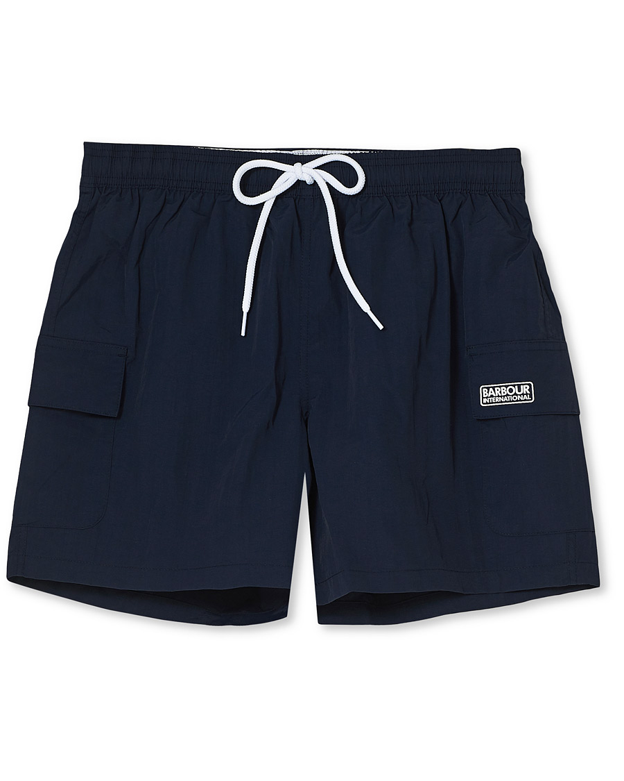 Herr | Badbyxor | Barbour International | Cargo Swimshorts Navy