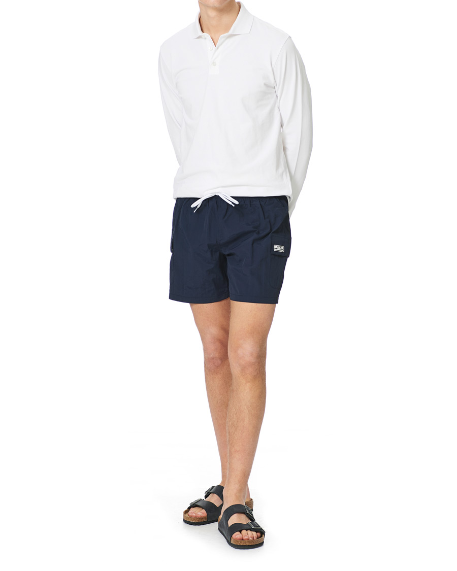 Herr | Badbyxor | Barbour International | Cargo Swimshorts Navy