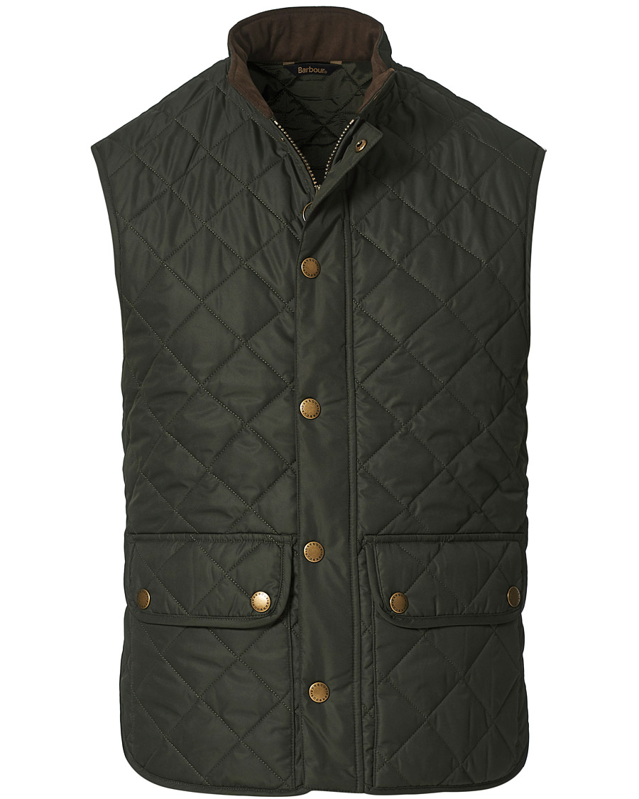 Herr | Västar | Barbour Lifestyle | Lowerdale Quilted Gilet Navy L Sage Green