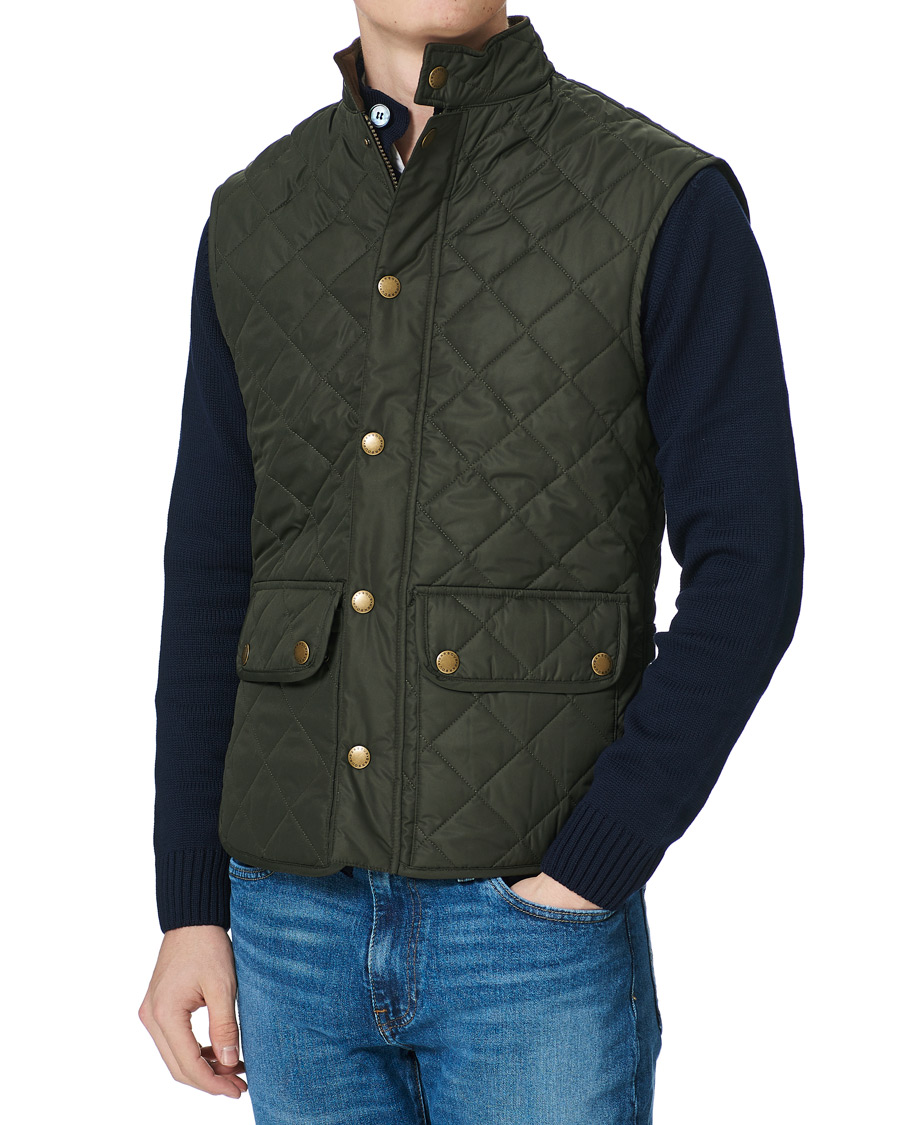 Herr | Barbour | Barbour Lifestyle | Lowerdale Quilted Gilet Navy L Sage Green