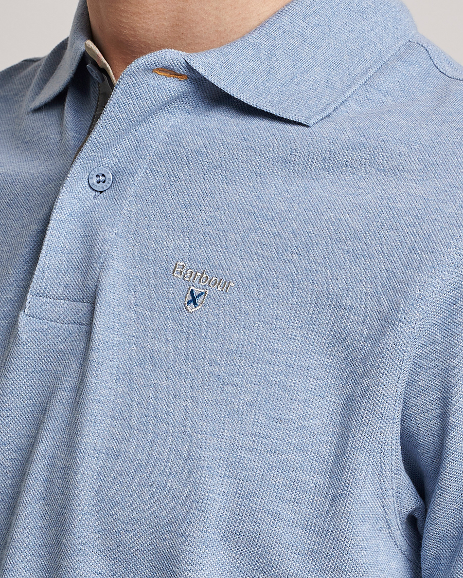 Herr | Pikéer | Barbour Lifestyle | Tartan Pique Polo Sky Marl
