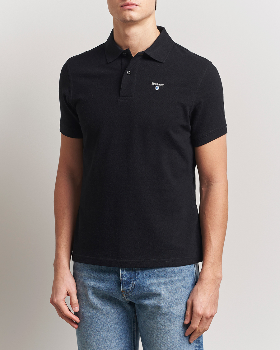 Herr | Pikéer | Barbour Lifestyle | Sports Polo Black