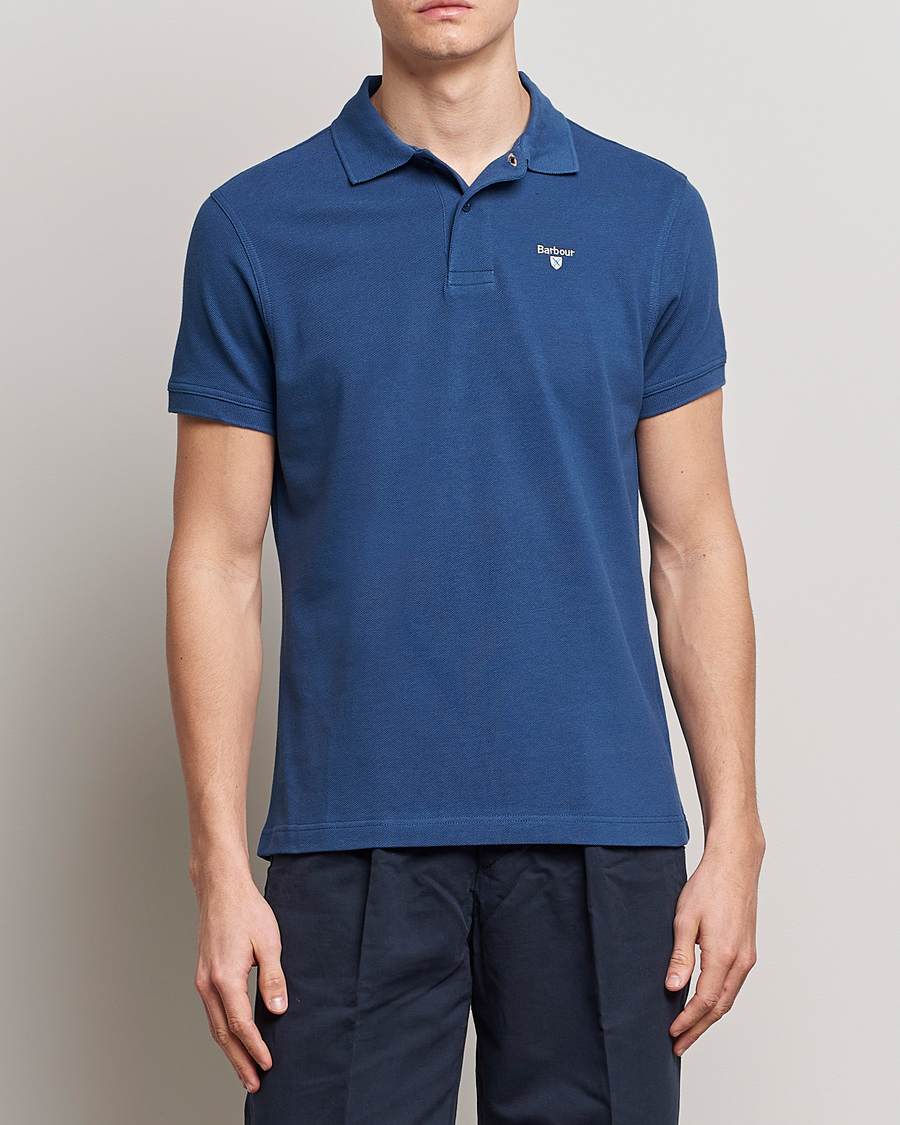 Herr | Kortärmade pikéer | Barbour Lifestyle | Sports Polo Deep Blue