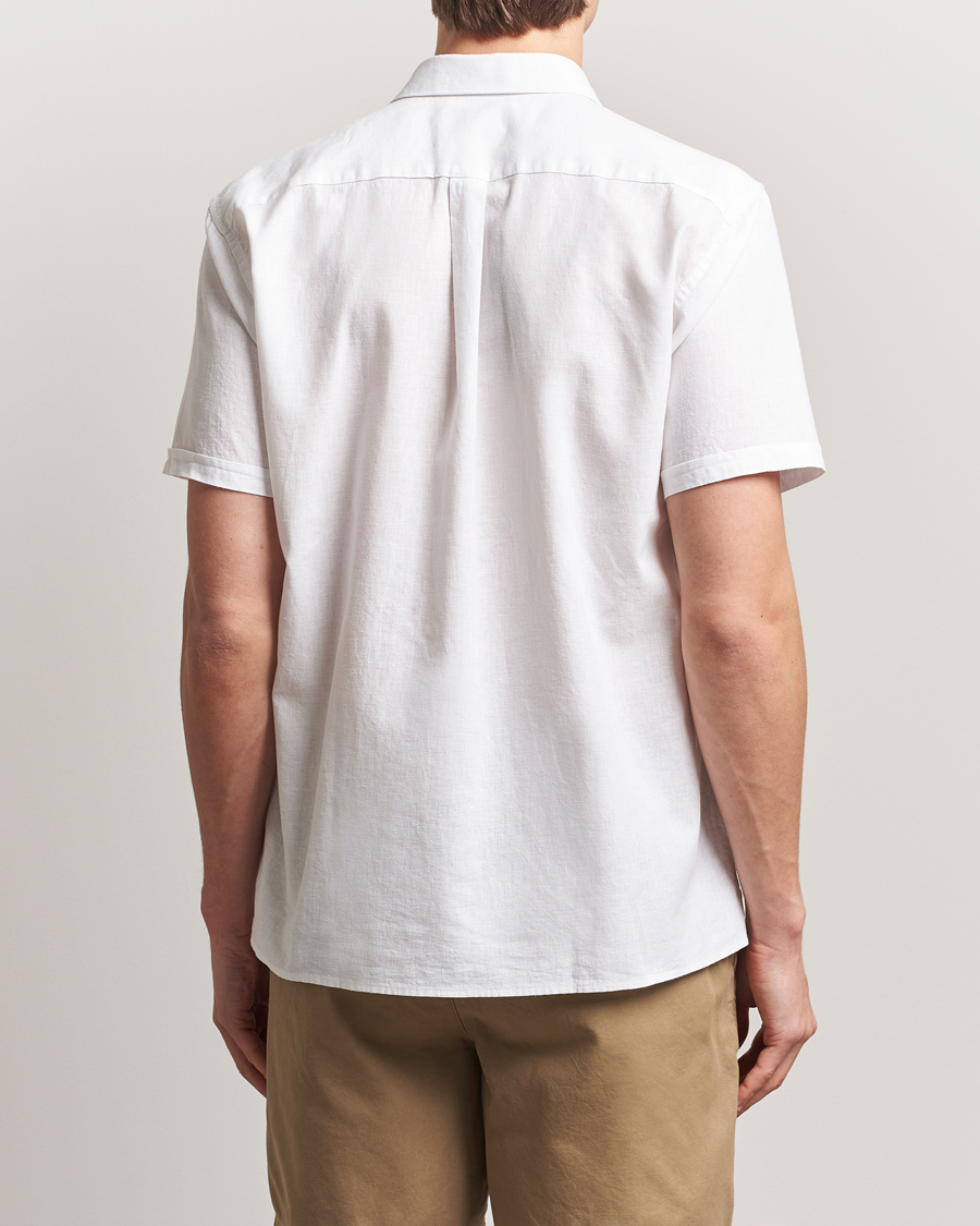 Herr | Skjortor | Barbour Lifestyle | Nelson Short Sleeve Linen/Cotton Shirt White