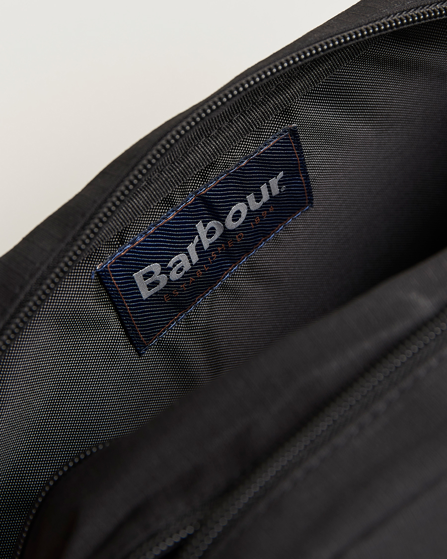 Herr | Barbour Lifestyle Double Zip Washbag Black | Barbour Lifestyle | Double Zip Washbag Black