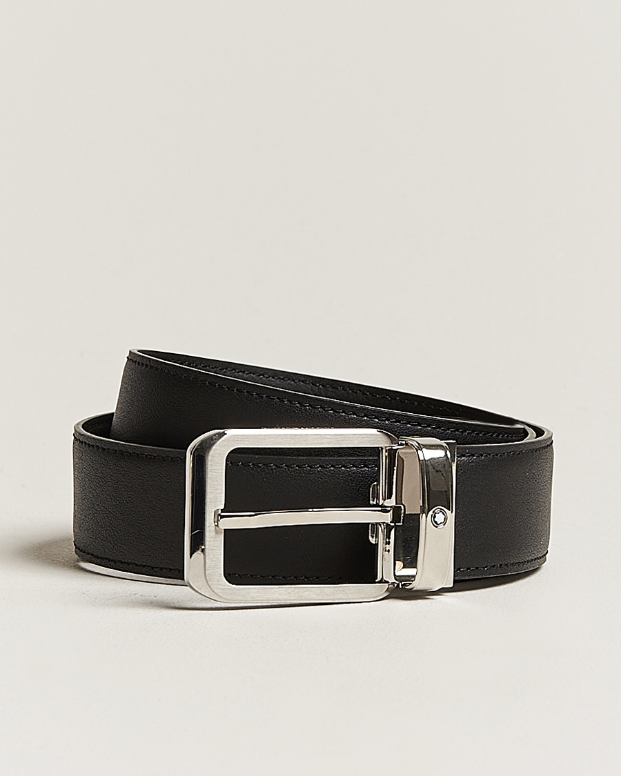 Herr | Bälten | Montblanc | Black 35 mm Leather belt Black