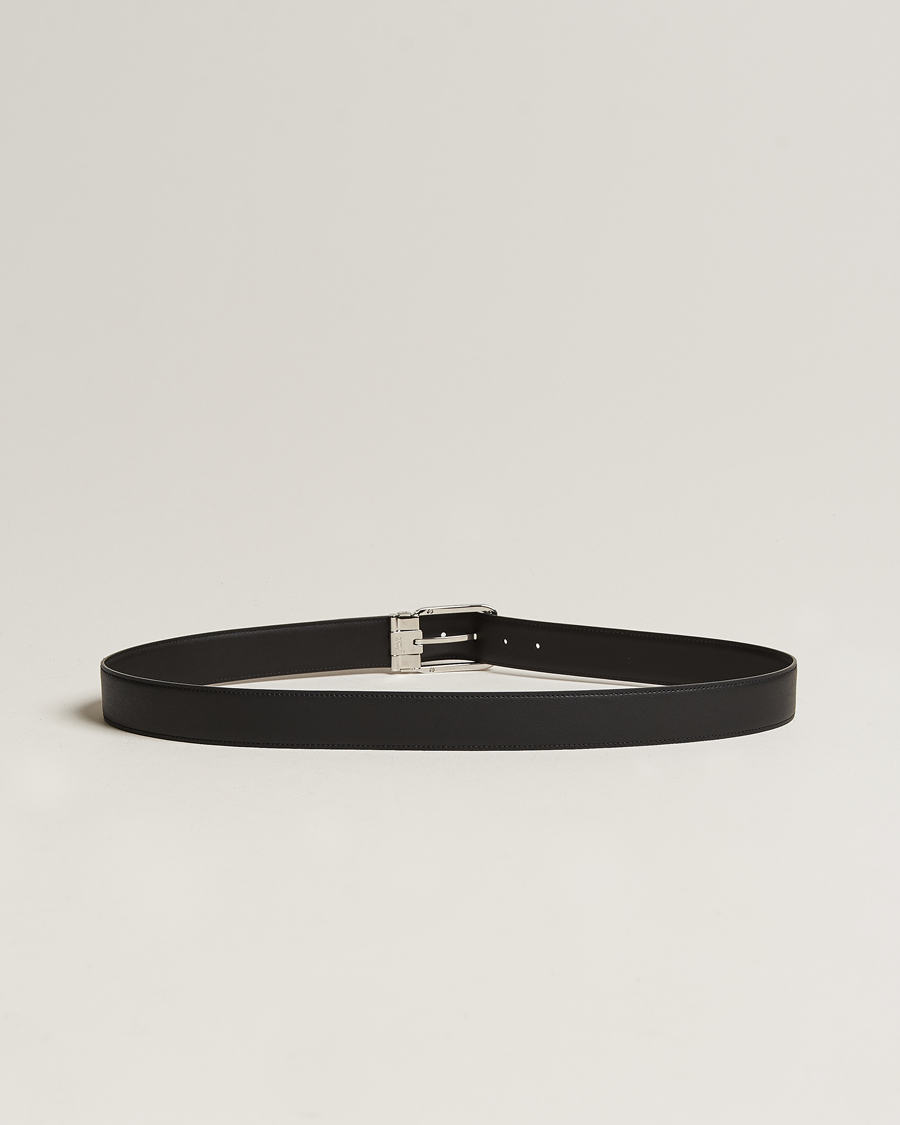 Herr | Släta bälten | Montblanc | Black 35 mm Leather belt Black