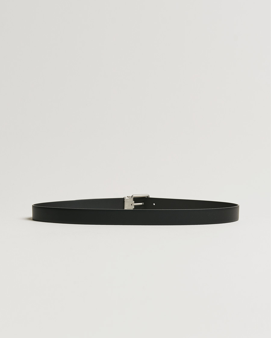 Herr | Montblanc Rounded Square Palladium Pin Buckle 30mm Belt Black | Montblanc | Rounded Square Palladium Pin Buckle 30mm Belt Black