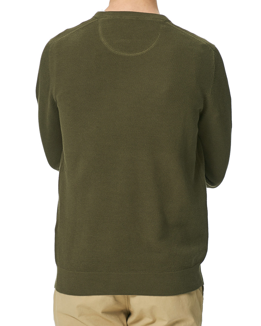 Herr | Tröjor | GANT | Cotton Pique Crew Neck Sweater Racing Green