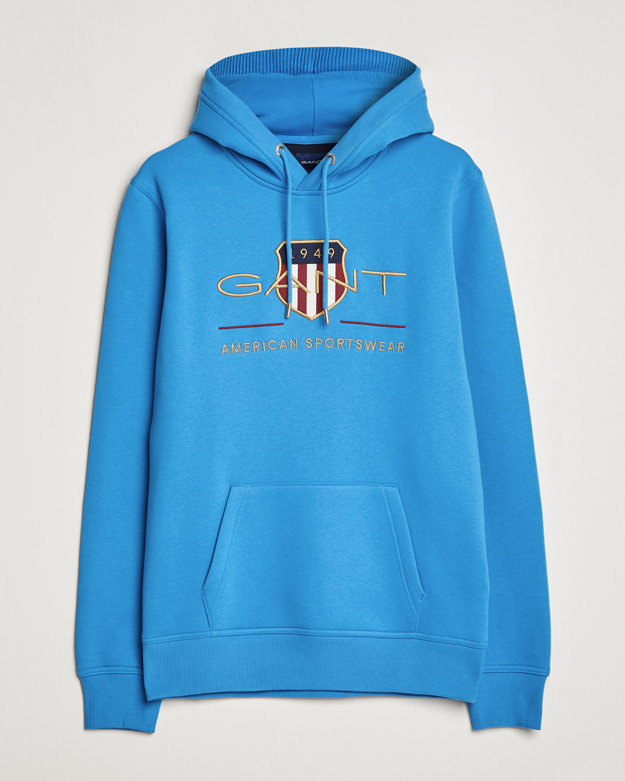 Herr | Tröjor | GANT | Archive Shield Hoodie Day Blue