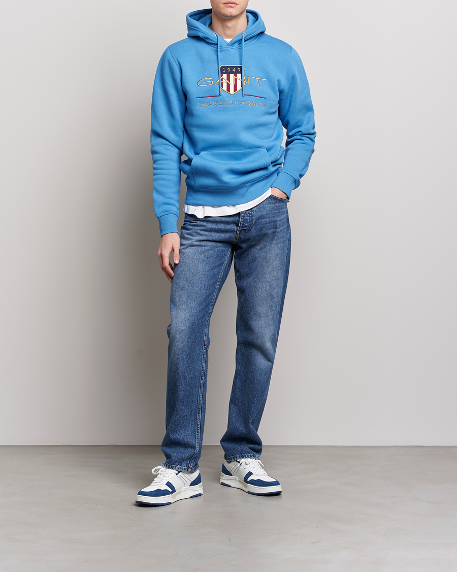 Herr | Tröjor | GANT | Archive Shield Hoodie Day Blue