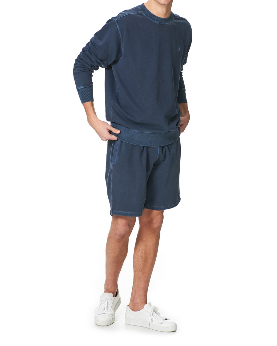 Herr | Tröjor | GANT | Sunbleached Crew Neck Sweatshirts Evening Blue