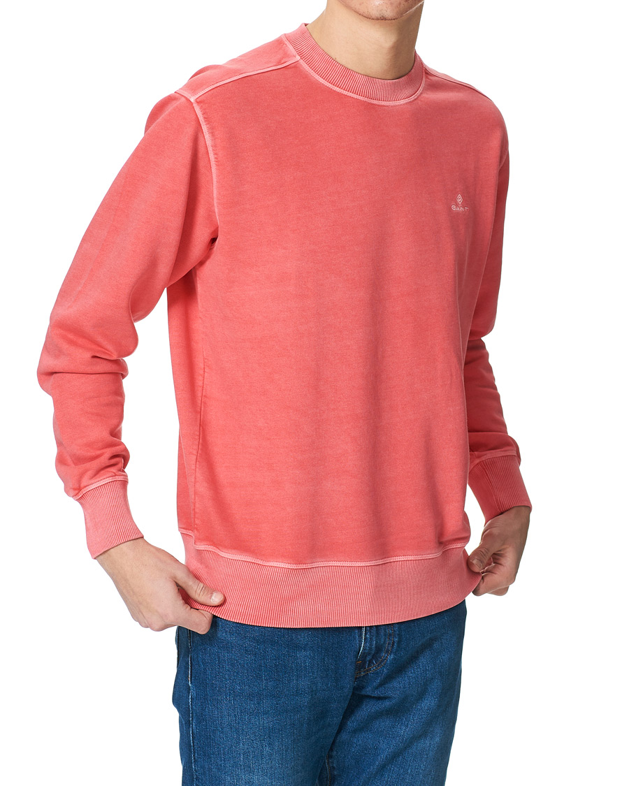 Herr | Tröjor | GANT | Sunbleached Crew Neck Sweatshirts Watermelon Pink