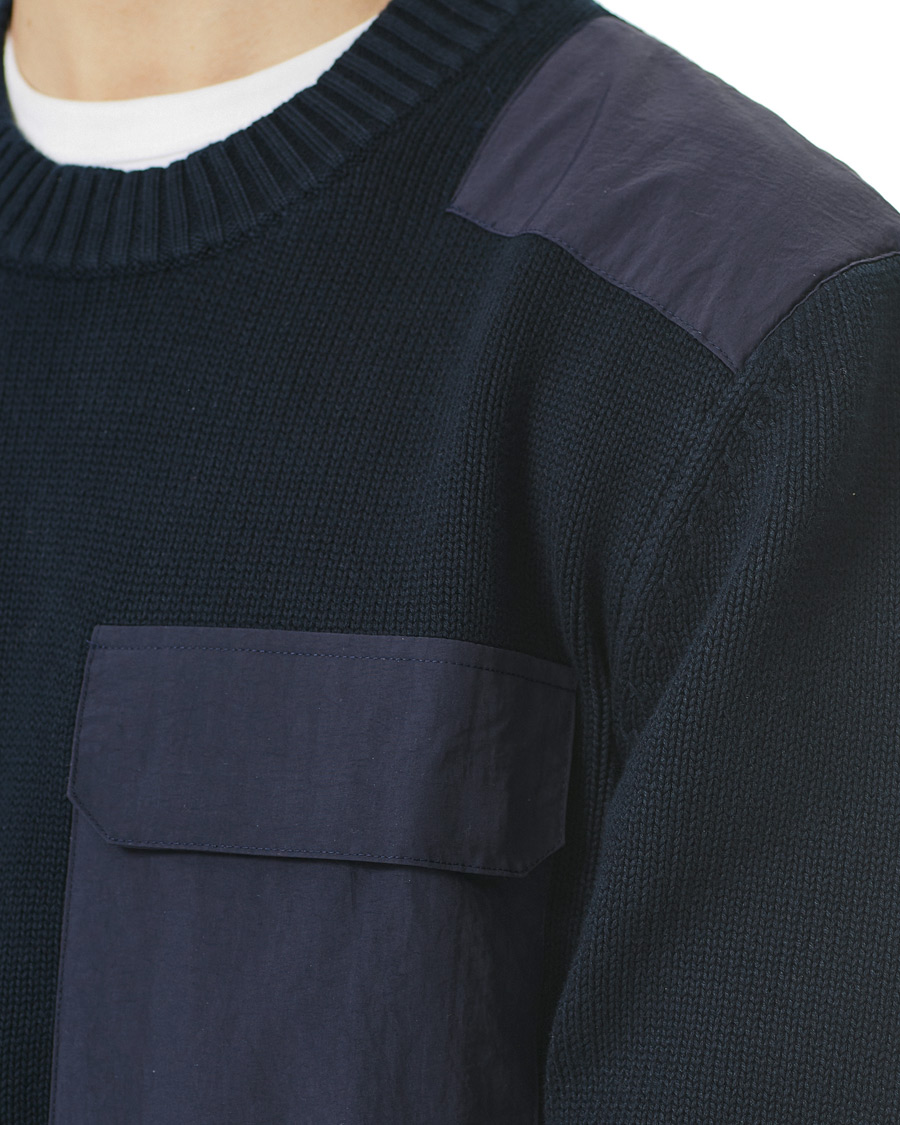 Herr | Tröjor | GANT | Rough Weather Crew Neck Sweater Evening Blue