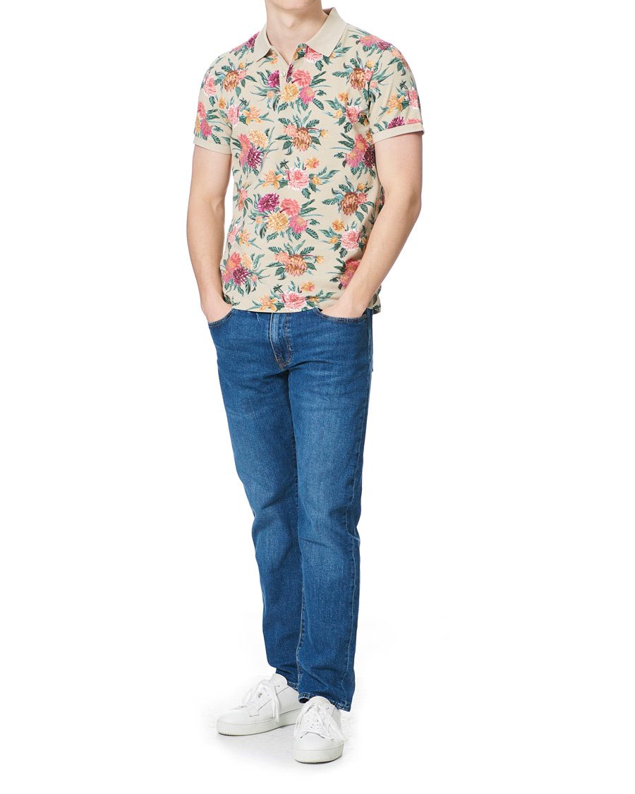 Herr | Pikéer | GANT | Dalia Printed Flower Polo Plaza Taupe