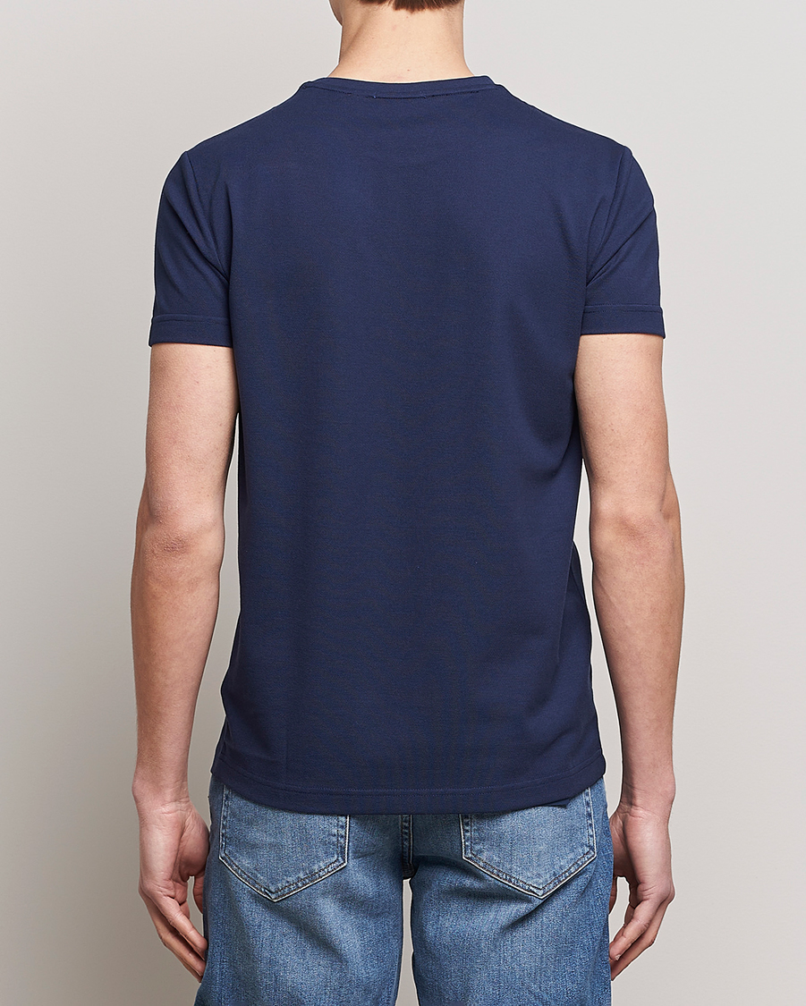 Herr | T-Shirts | GANT | Cotton Pique Crew Neck T-Shirt Evening Blue