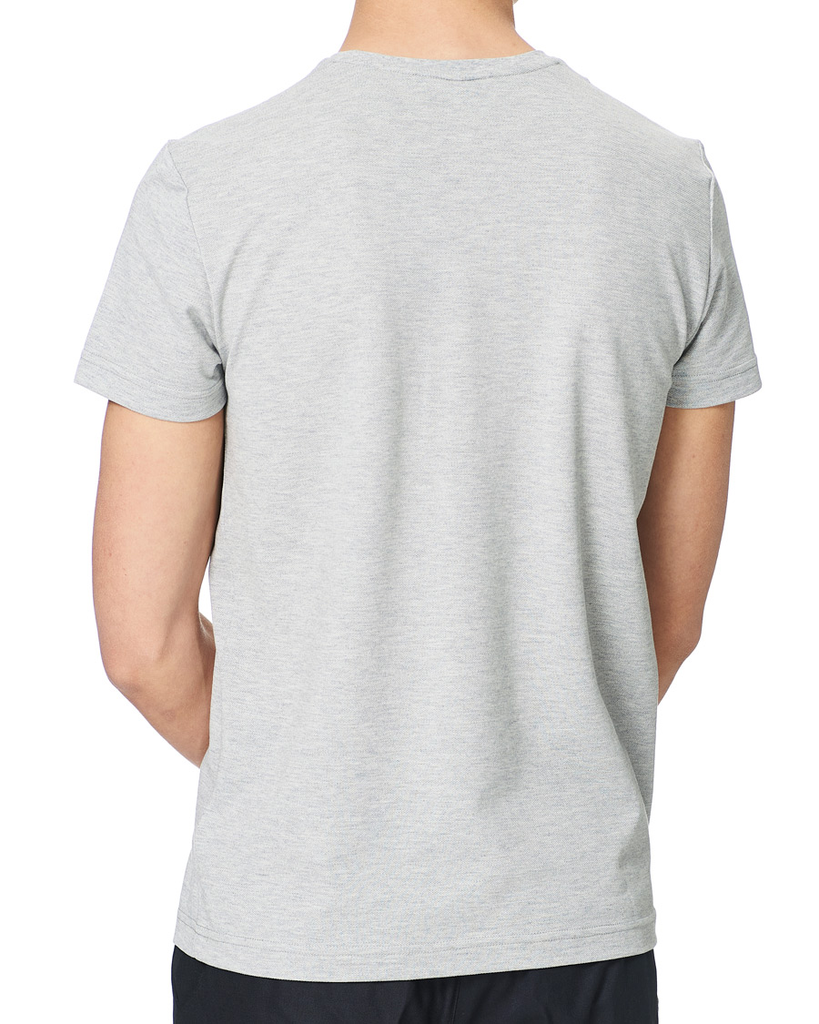 Herr | T-Shirts | GANT | Cotton Pique Crew Neck Tee Grey Melange