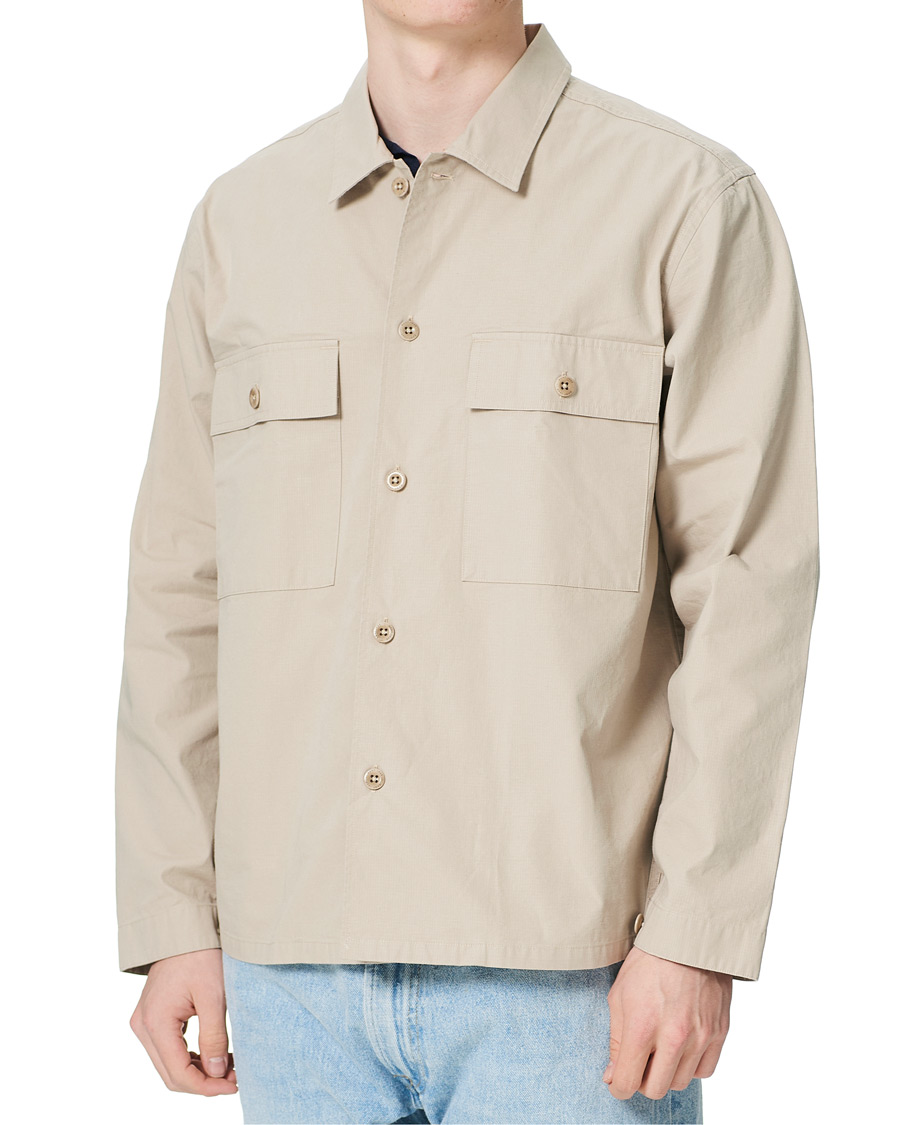 Herr | Skjortor | GANT | Ripstop Overshirt Plaza Taupe