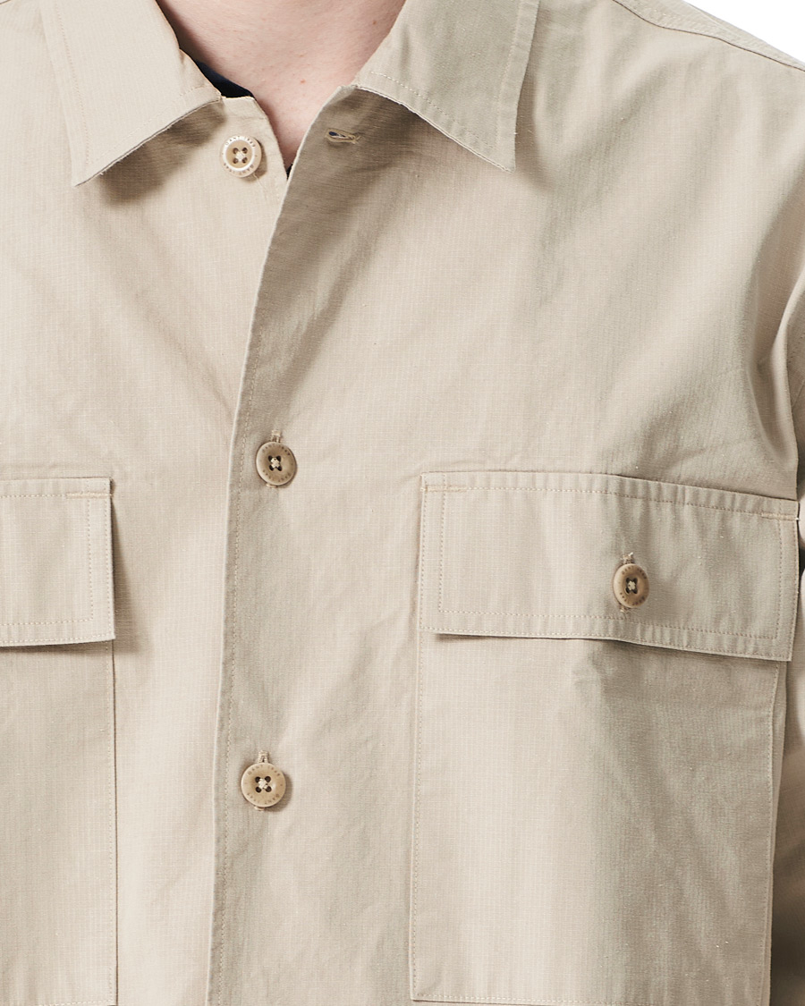 Herr | Skjortor | GANT | Ripstop Overshirt Plaza Taupe