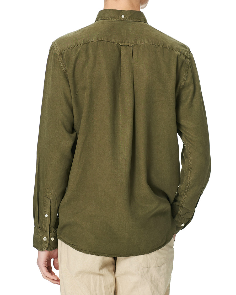 Herr | Skjortor | GANT | Regular Garment Dyed Lyocell Shirt Racing Green