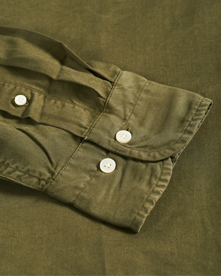 Herr | Skjortor | GANT | Regular Garment Dyed Lyocell Shirt Racing Green