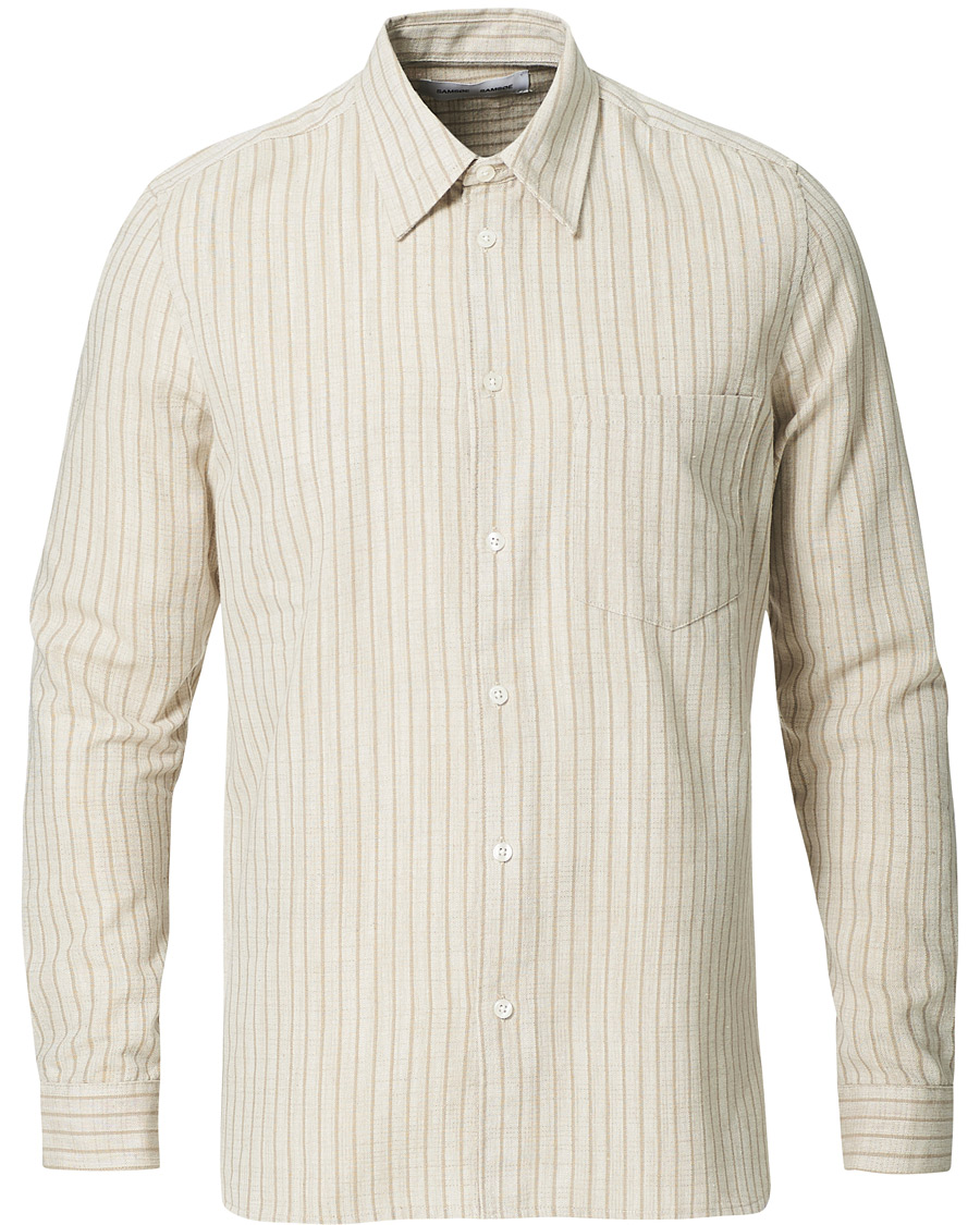 Herr | Skjortor | Samsøe Samsøe | Samsøe & Samsøe Liam Cotton Linen Shirt Pure Cashmere