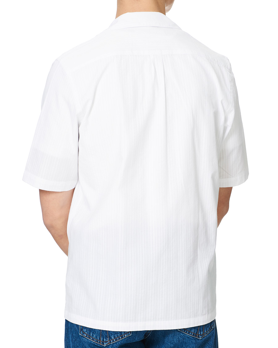 Herr | Skjortor | Samsøe Samsøe | Samsøe & Samsøe Oscar Seersucker Short Sleeve Shirt White