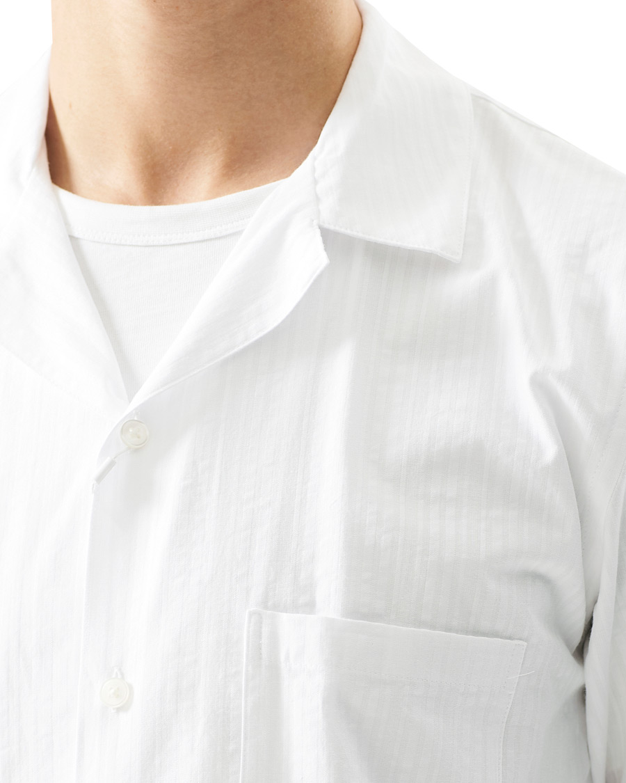 Herr | Skjortor | Samsøe Samsøe | Samsøe & Samsøe Oscar Seersucker Short Sleeve Shirt White