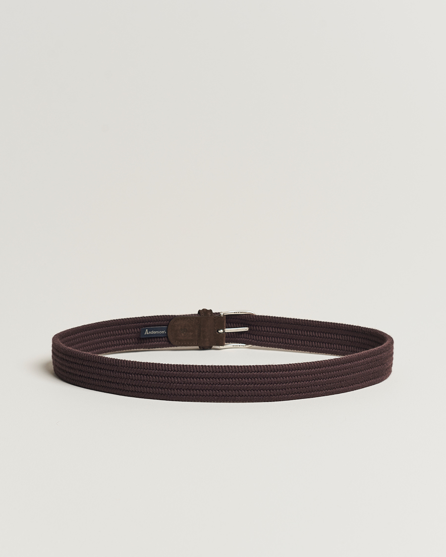 Herr | Anderson's | Anderson's | Braided Wool Belt Brown