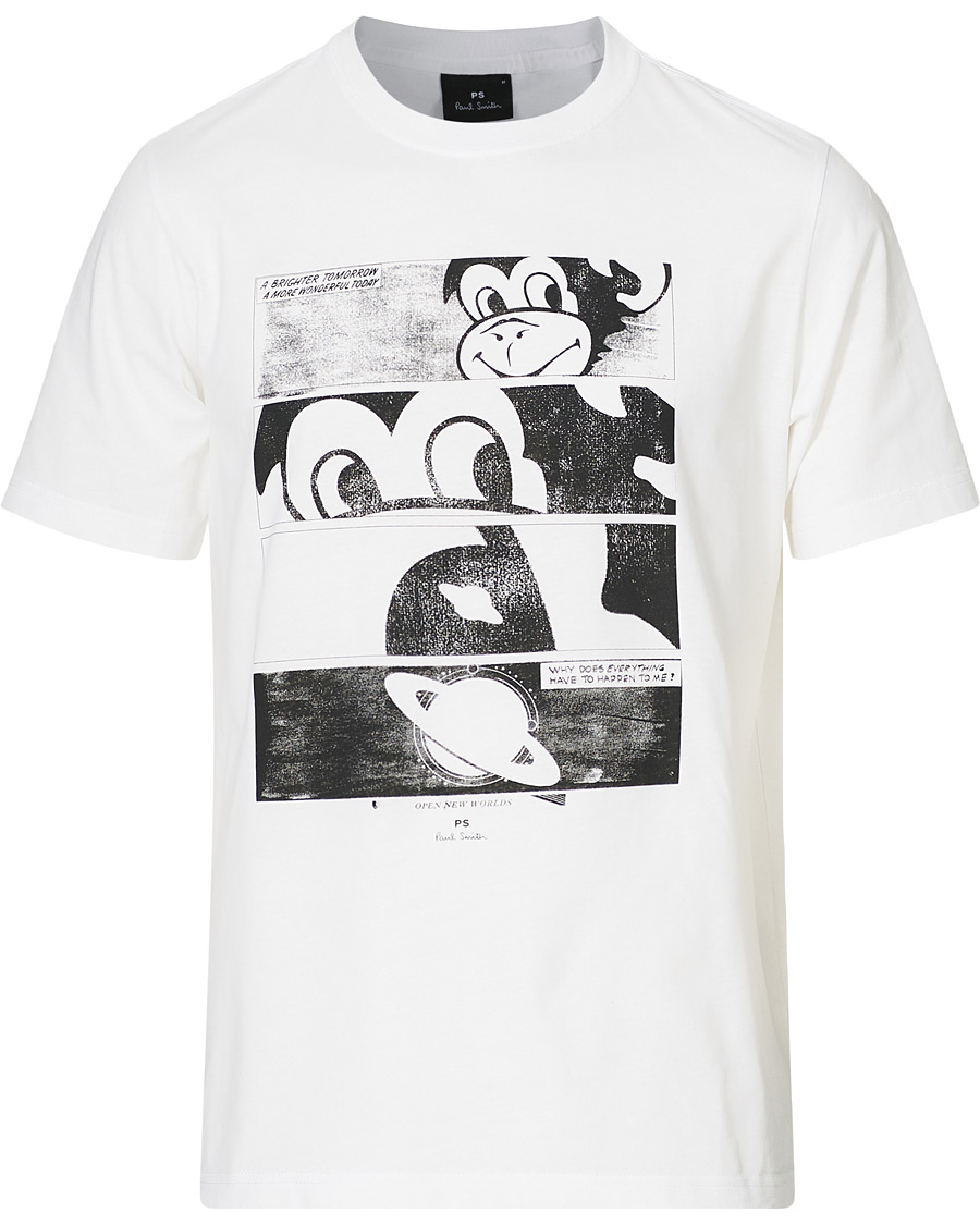 Herr | T-Shirts | PS Paul Smith | Monkey Regular Fit T-Shirt White