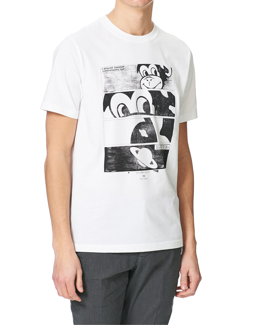 Herr | T-Shirts | PS Paul Smith | Monkey Regular Fit T-Shirt White