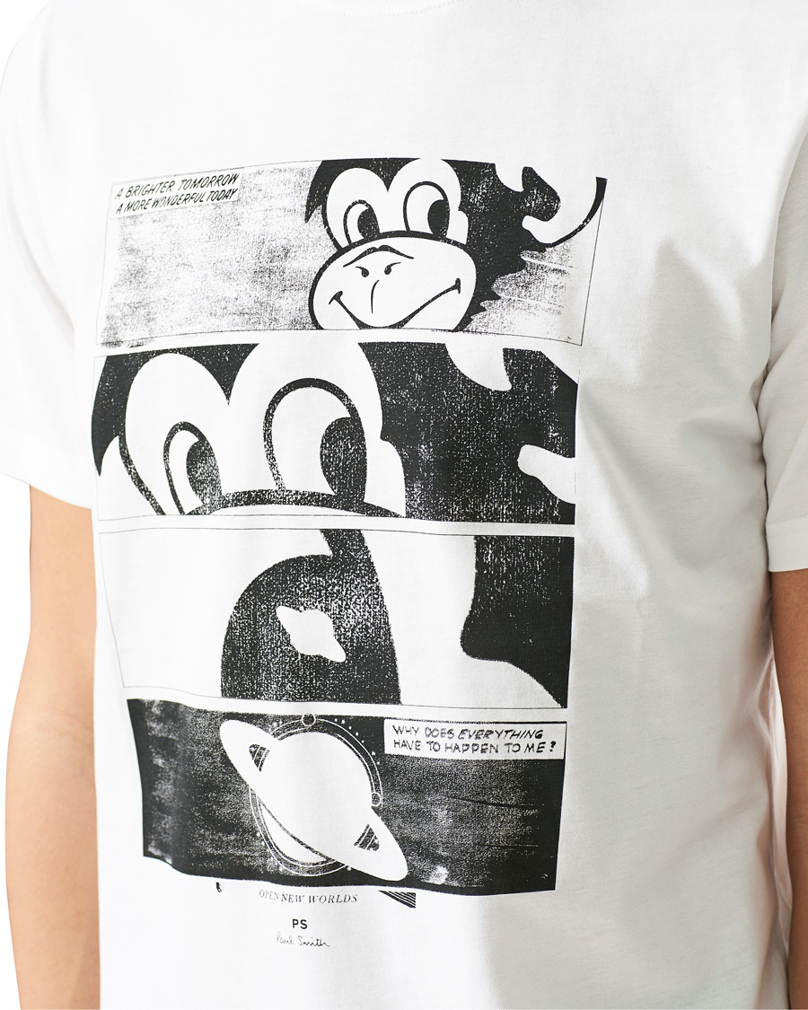 Herr | T-Shirts | PS Paul Smith | Monkey Regular Fit T-Shirt White