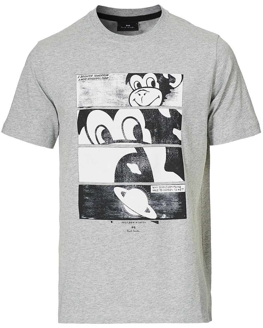Herr | T-Shirts | PS Paul Smith | Monkey Regular Fit T-Shirt Grey
