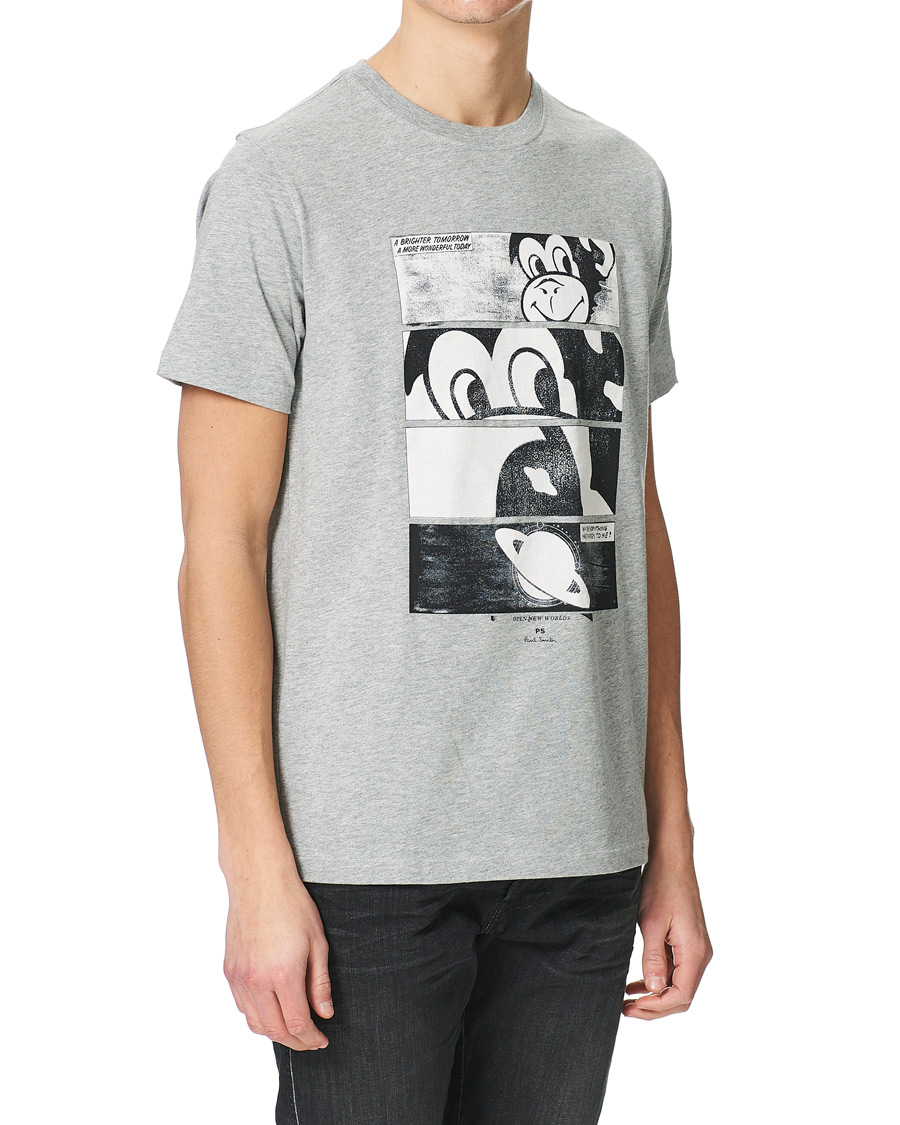 Herr | T-Shirts | PS Paul Smith | Monkey Regular Fit T-Shirt Grey