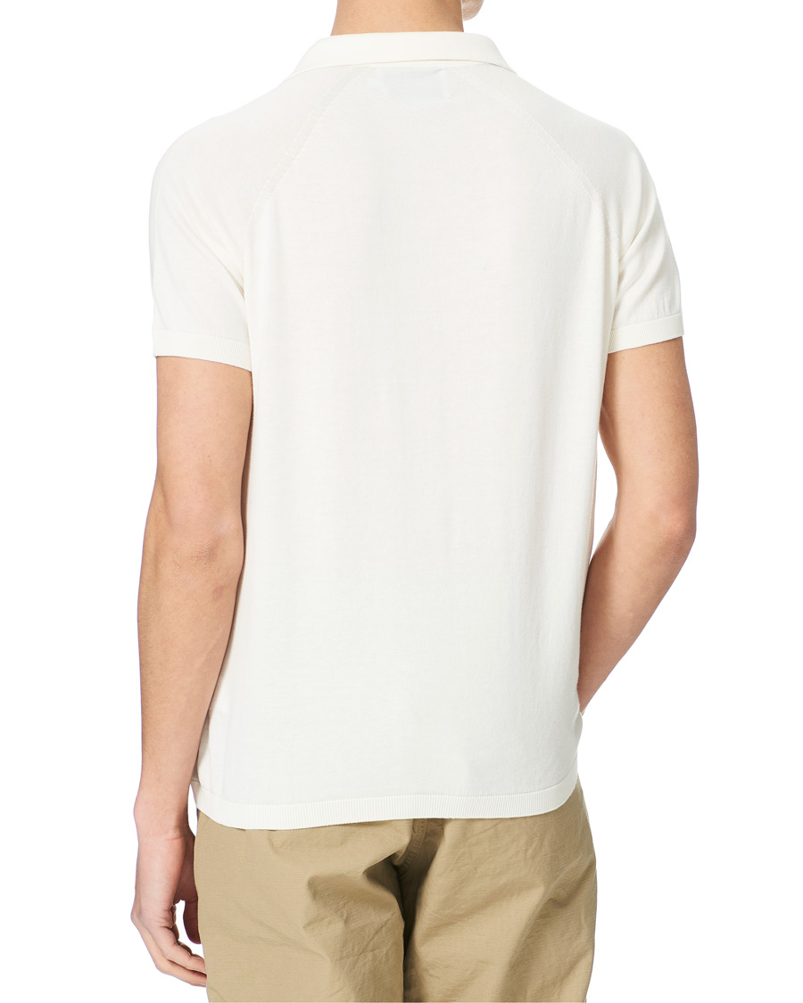 Herr | Pikéer | Peregrine | Emery Knitted Cotton Polo White
