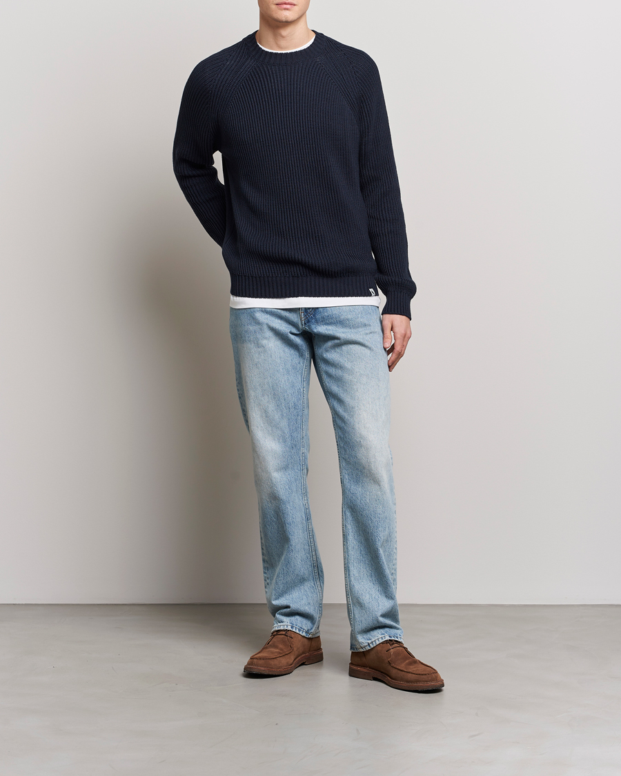 Herr | Tröjor | Peregrine | Harry Organic Cotton Sweater Navy