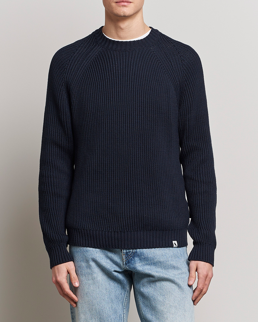 Herr | Best of British | Peregrine | Harry Organic Cotton Sweater Navy