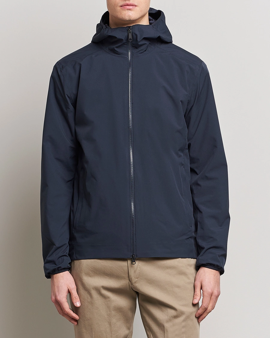 Herr | Nya produktbilder | Scandinavian Edition | Hood Waterproof Jacket Midnight Blue