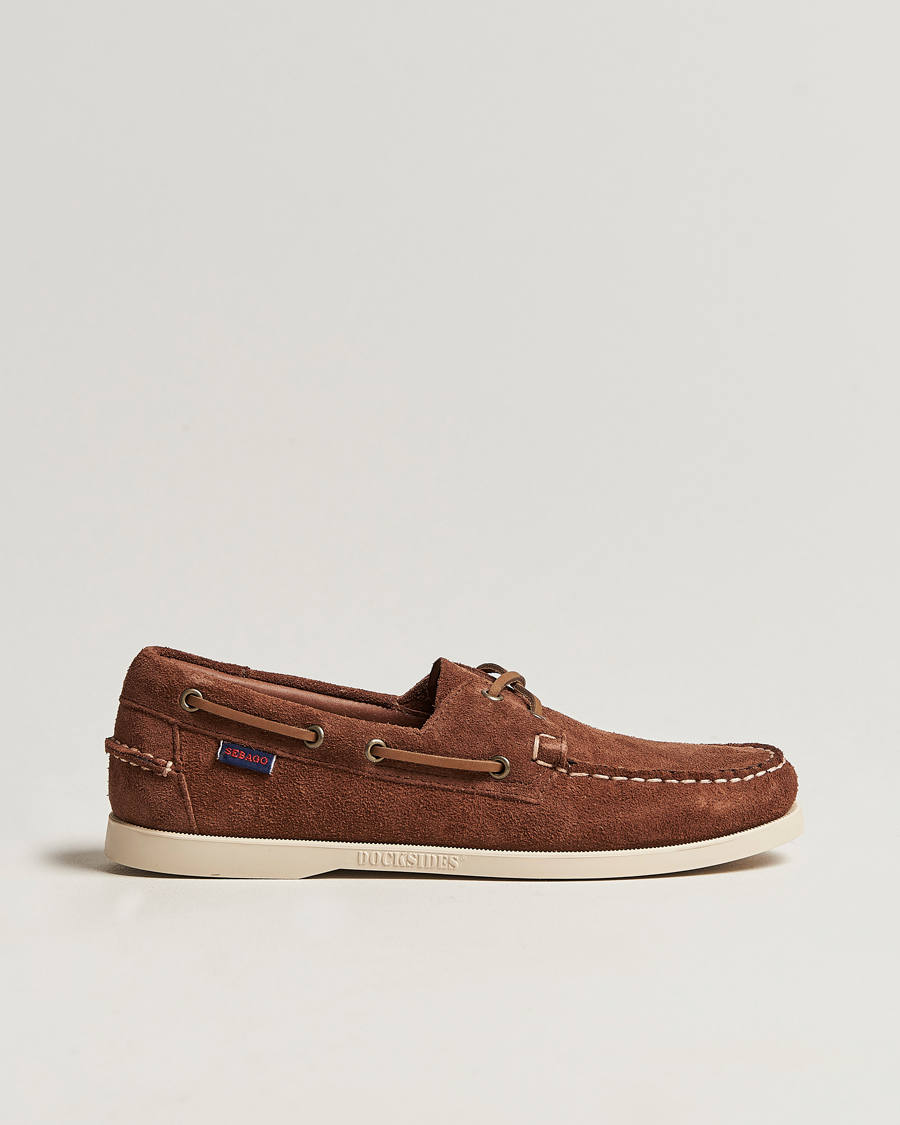 Herr | Seglarskor | Sebago | Docksides Suede Boat Shoe Dark Brown