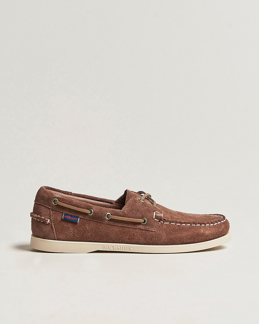 Herr | Seglarskor | Sebago | Docksides Suede Boat Shoe Dark Brown