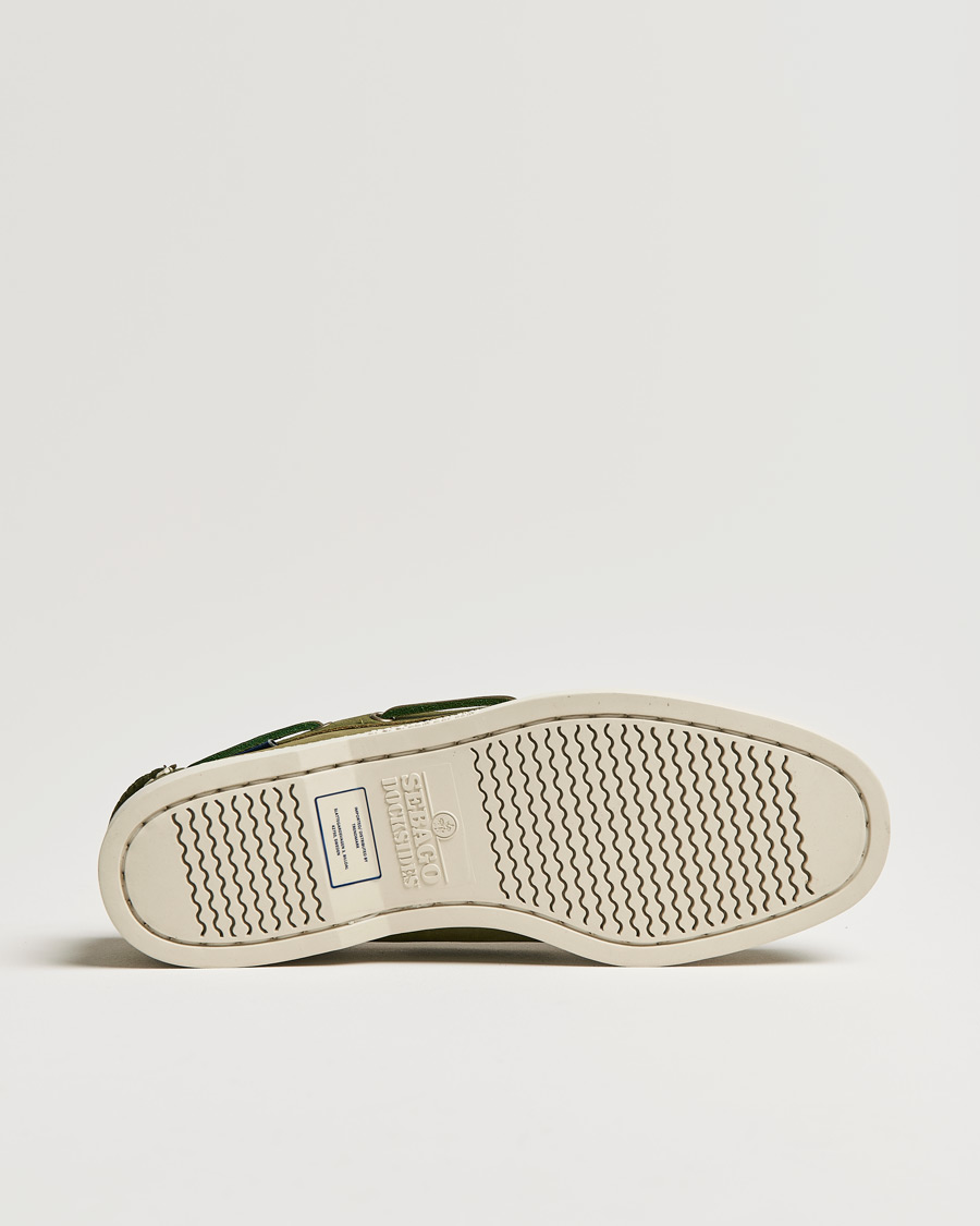 Herr | Sebago Docksides Nubuck Boat Shoe Green Military | Sebago | Docksides Nubuck Boat Shoe Green Military