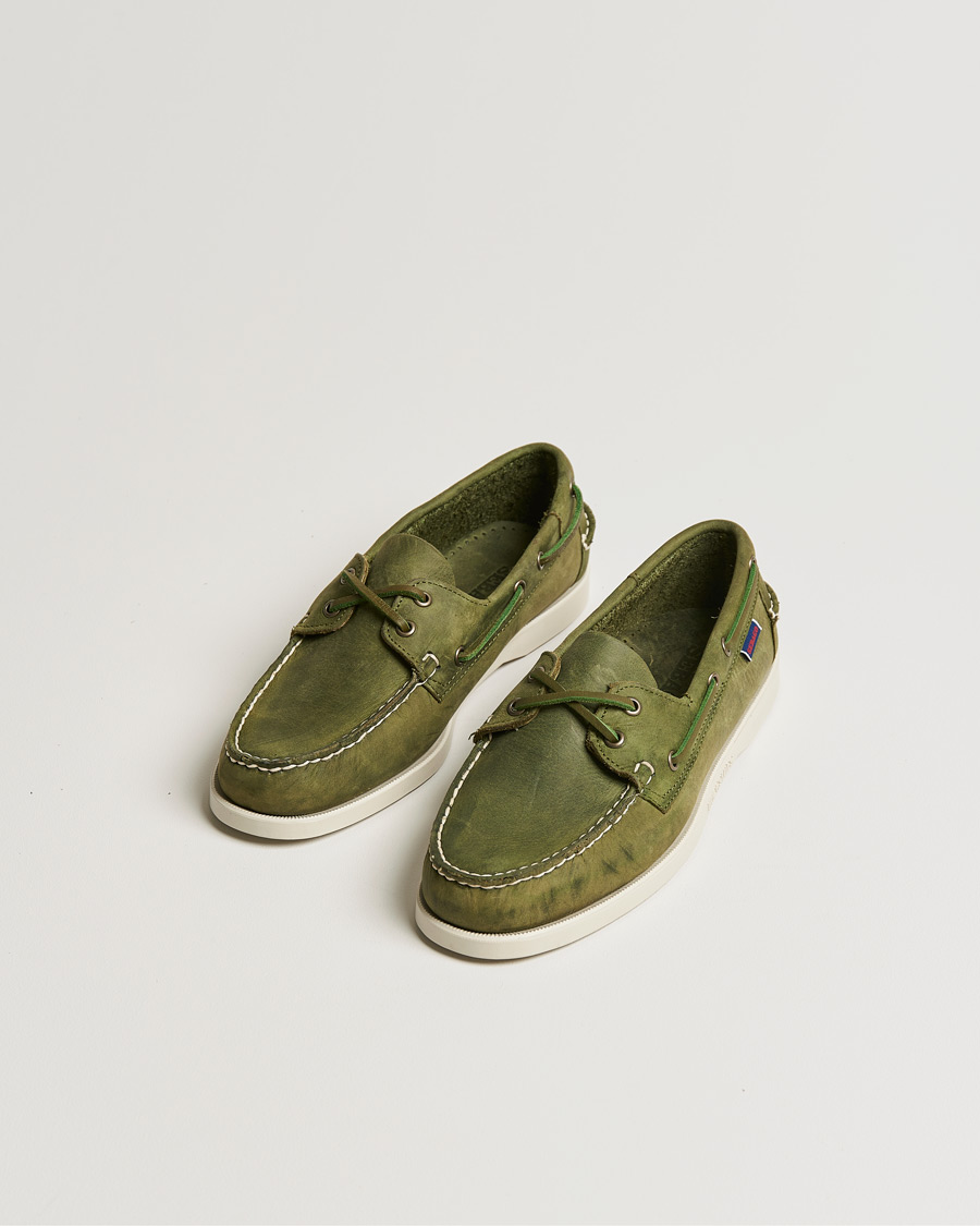 Herr | Seglarskor | Sebago | Docksides Nubuck Boat Shoe Green Military