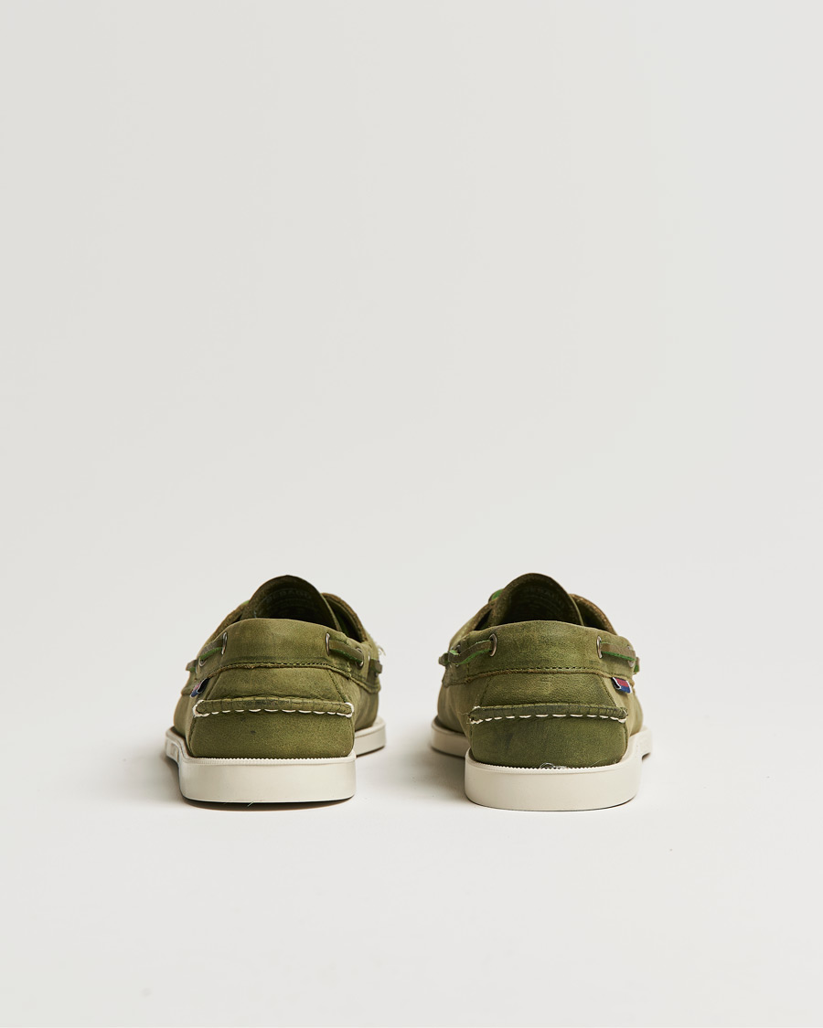Herr | Sebago Docksides Nubuck Boat Shoe Green Military | Sebago | Docksides Nubuck Boat Shoe Green Military