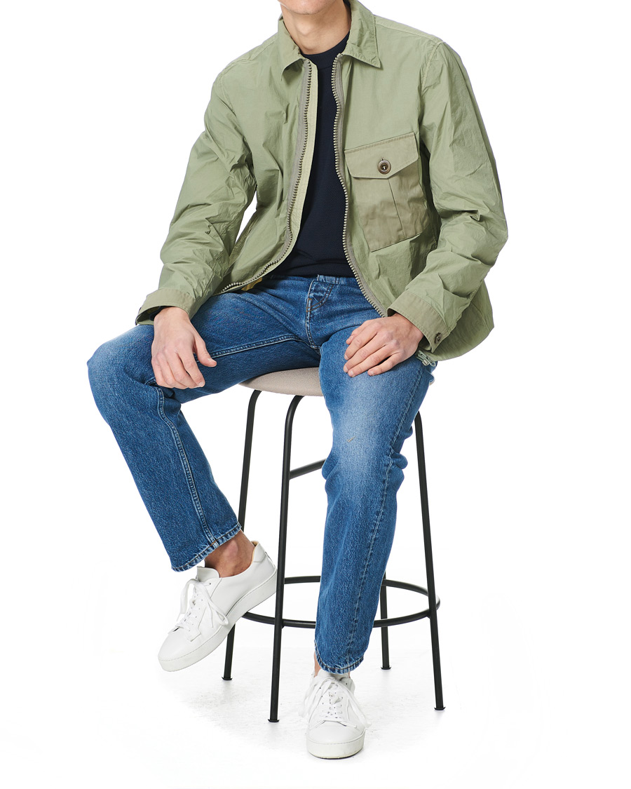 Herr | Jackor | Ten c | Garment Dyed Nylon Shirt Jacket Light Green