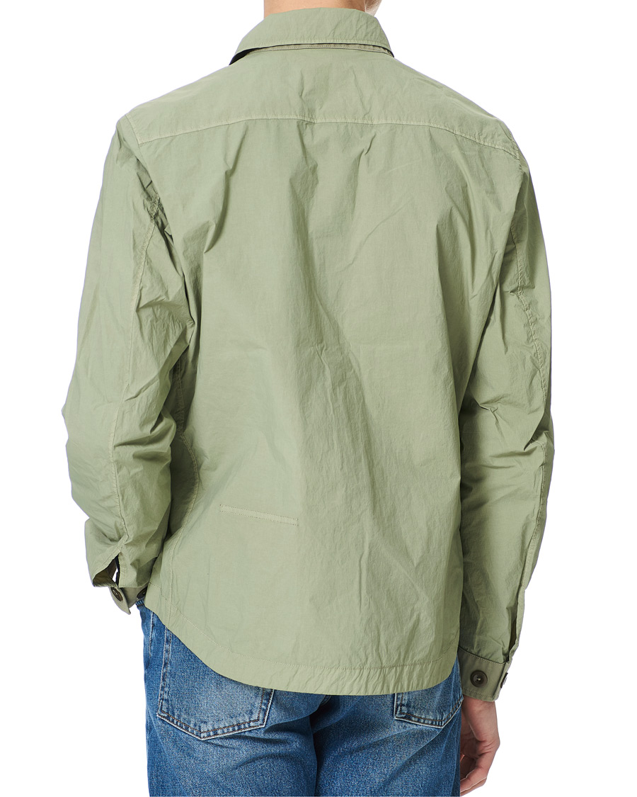 Herr | Jackor | Ten c | Garment Dyed Nylon Shirt Jacket Light Green
