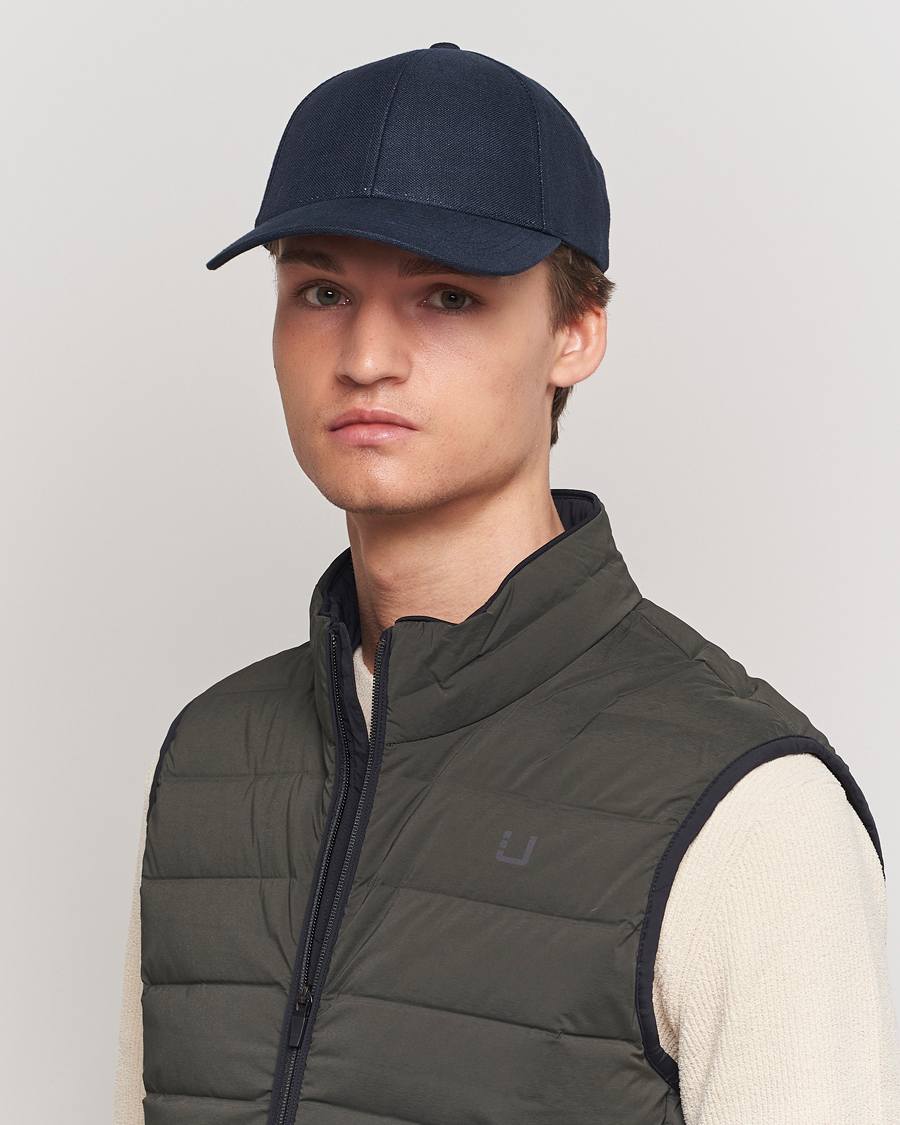 Herr | New Nordics | Varsity Headwear | Linen Baseball Cap Deep Sea Navy