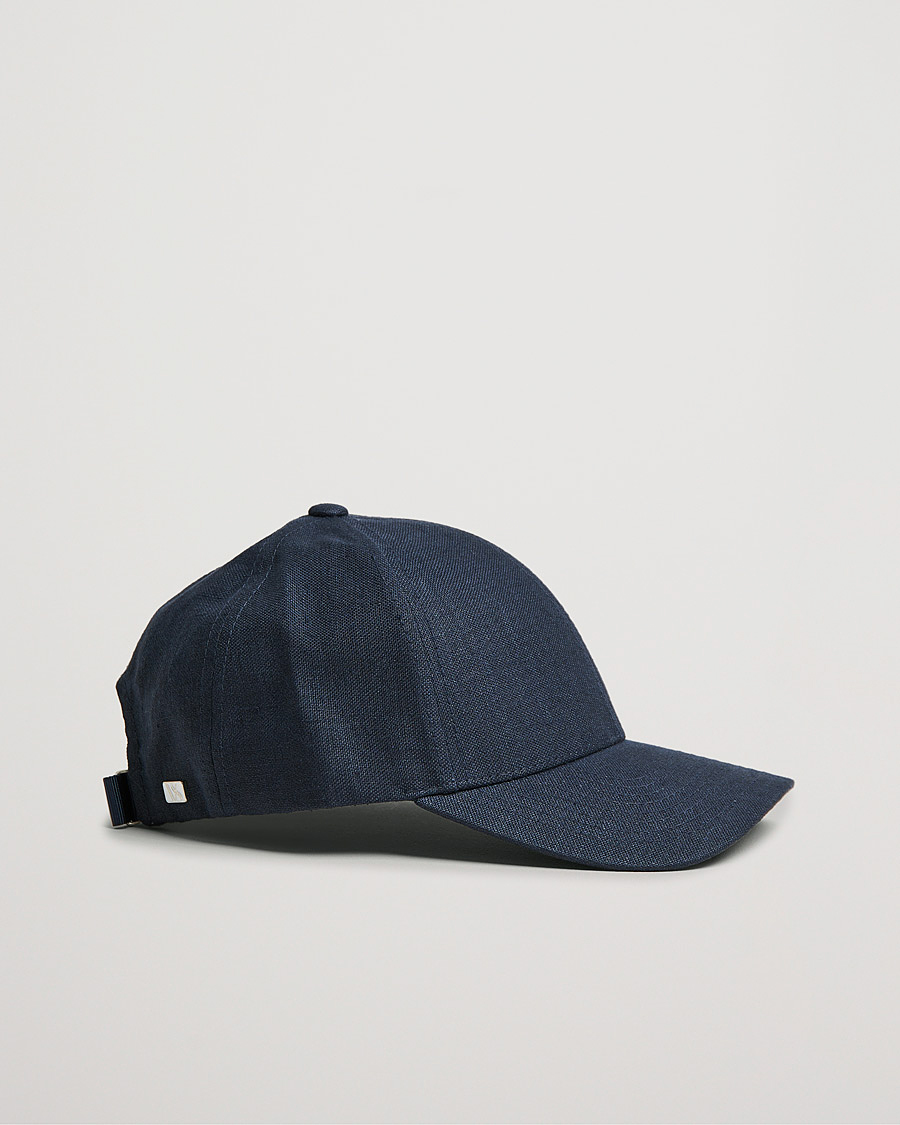 Herr | Hattar & kepsar | Varsity Headwear | Linen Baseball Cap Deep Sea Navy