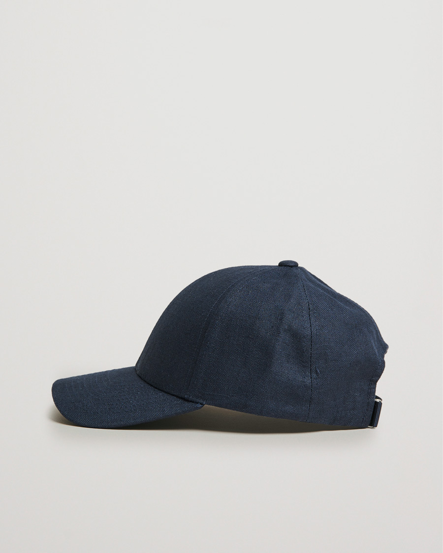 Herr | Hattar & kepsar | Varsity Headwear | Linen Baseball Cap Deep Sea Navy