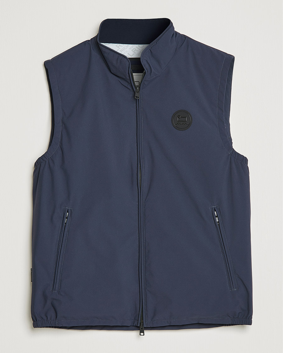 Herr | Jackor | Woolrich | Pacific Padded Vest Melton Blue