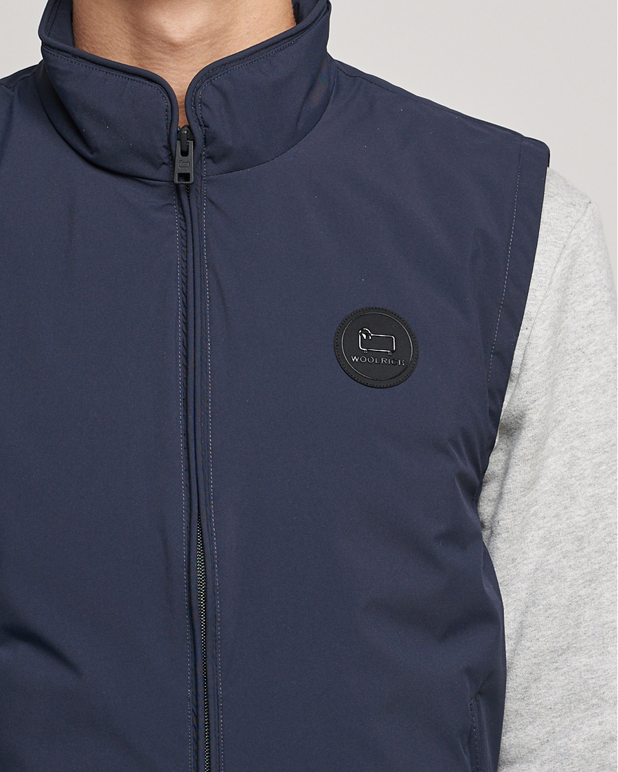 Herr | Jackor | Woolrich | Pacific Padded Vest Melton Blue